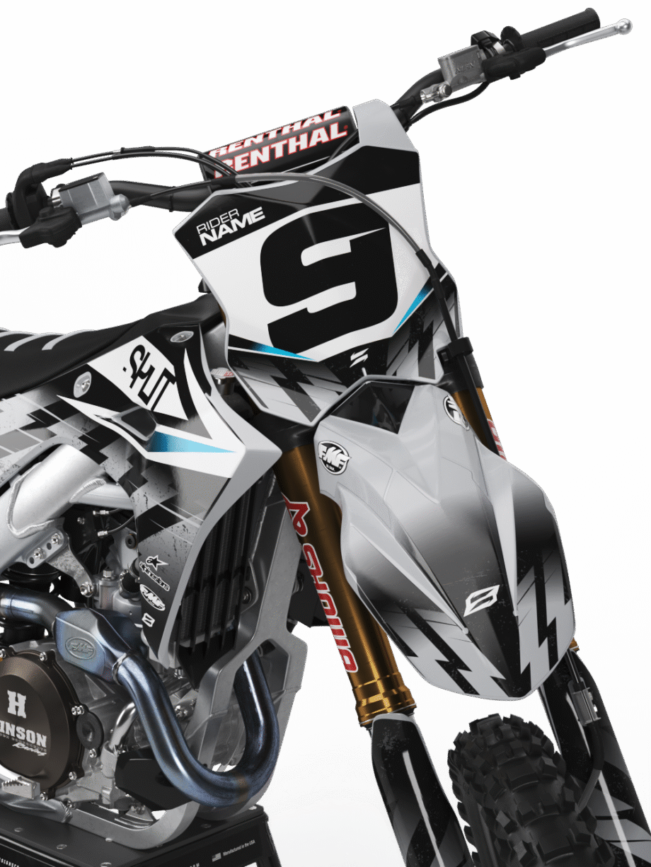 REVISE GREY Graphics Kit for Kawasaki's