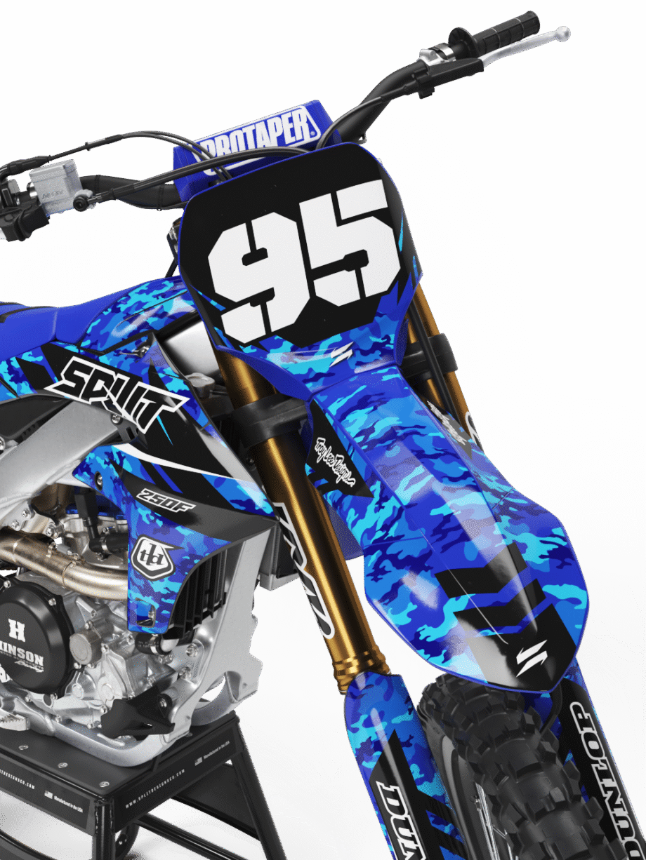 BLUE CAMO Graphics Kit for Yamaha's
