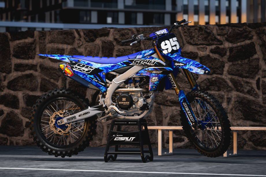 BLUE CAMO Graphics Kit for Yamaha's