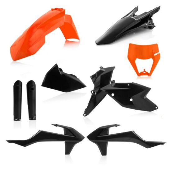 ACERBIS PLASTIC KIT KTM EXC EXCF 17-19 ORANGE BLACK
